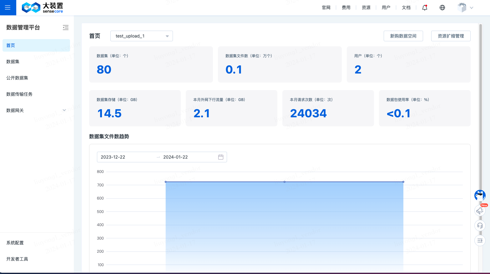 数据管理平台首页